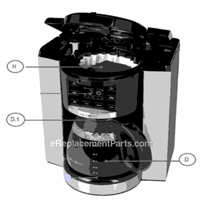 Page A Diagram and Parts List for LWXSS33  Mr Coffee Coffee Maker